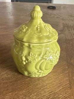 VINTAGE: LENOX, Ceramic Trinket Jar with Lid