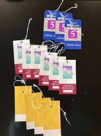 13 Vintage Cruise Ship Baggage / Luggage Tags