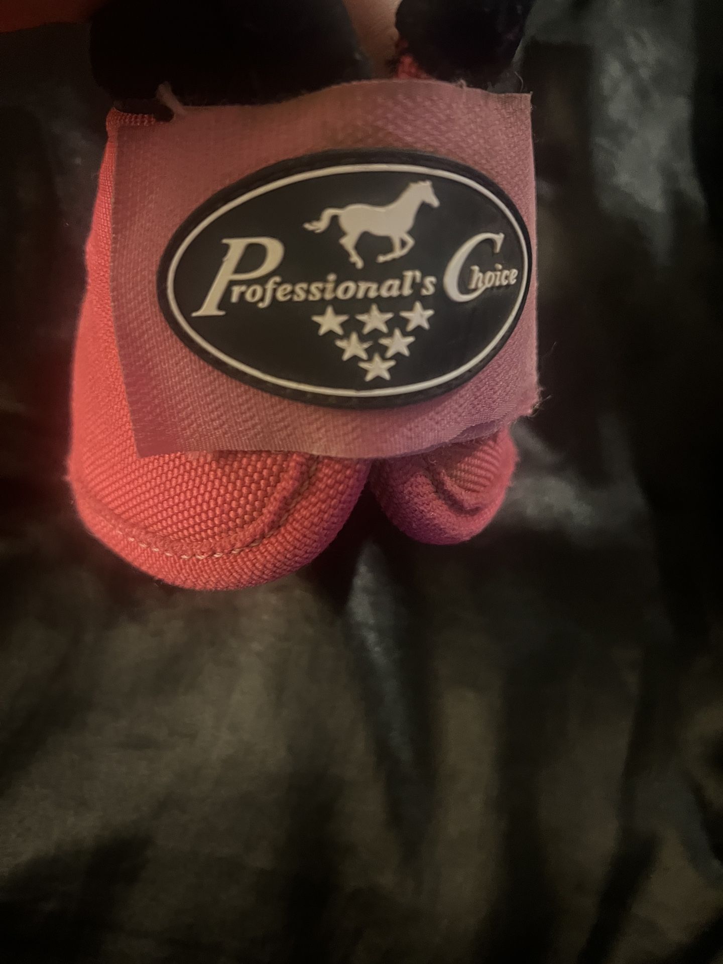 Professional’s Choice Equine Dark Pink Bell Boots Size Medium 