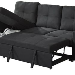L Sectional Couch 🛋️ With USB Port Pull Out Bed Storage Underneath New In Box 📦 