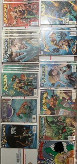 vintage mint condition DC comic book lot of 90 comic books Aqua Man , Atom , Bat Man