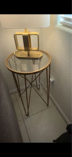 Gold side table