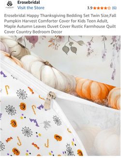 Erosebridal Thanksgiving Twin Bedding Set – Twin Size