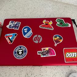 Red HP Laptop 