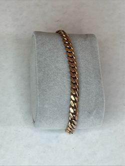 10k rose gold Cuban link bracelet