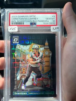 2023 Christian Mccaffrey Black Pandora Downtown PSA 10 /25