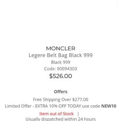 Moncler
Legere Belt Bag Black 999
Black 999