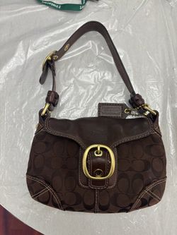 Y2K style dark brown Coach handbag
