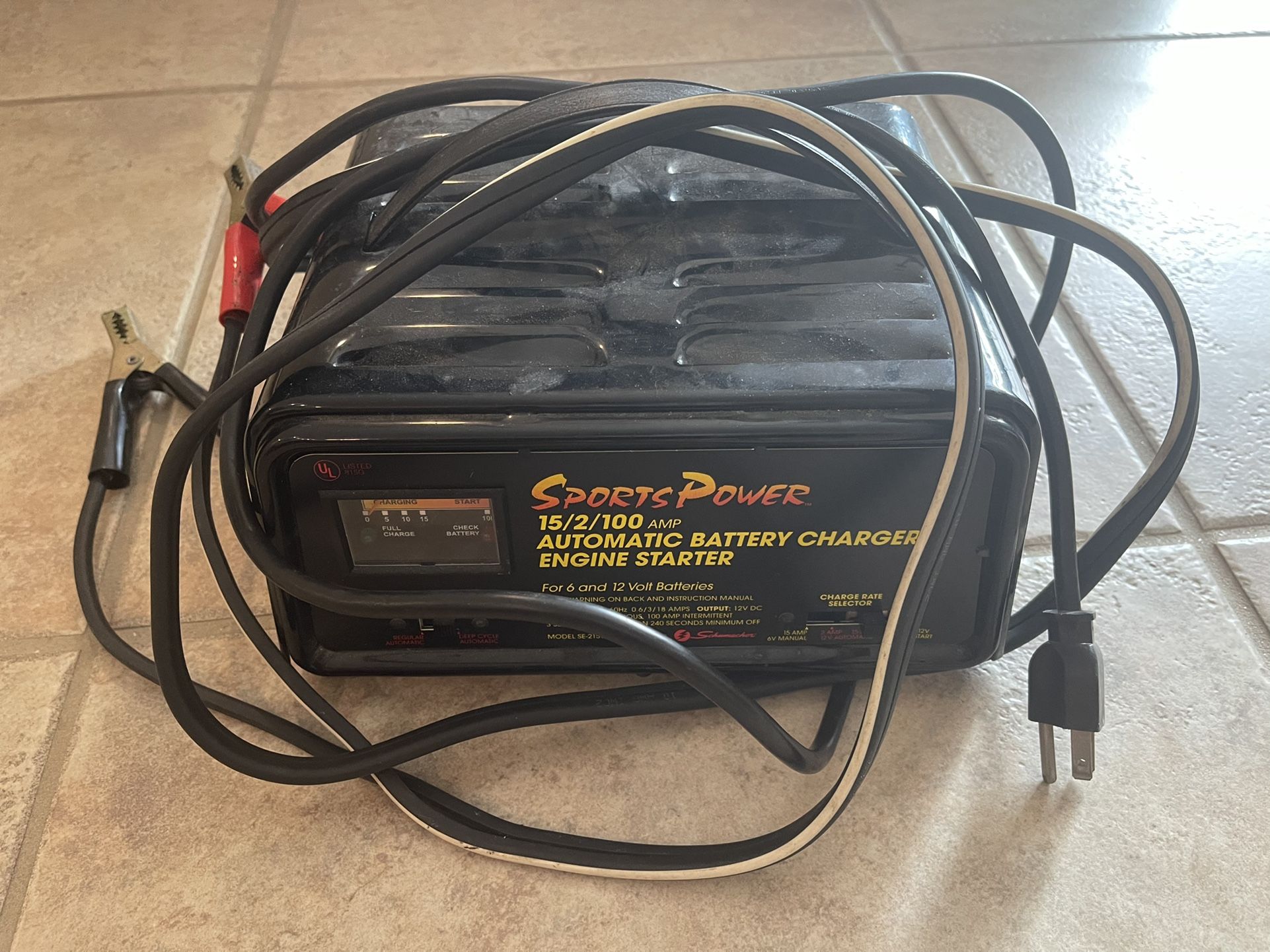 Schumacher SE-2151MA SportsPower 2/15/100 Amp Automatic Battery Charger and Engine Starter