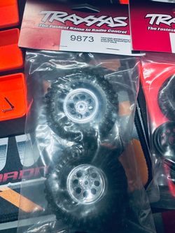 NEW in Package Traxxas Pre-Mounted Mickey Thompson Baja Pro Xs Tires (2) (Chrome) TRX4M High Trail K10