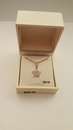 Star Pendant Gold over silver