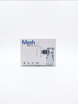 Mesh Nebulizer White Blue Low Noise USB Charging One Key Control Portable Device