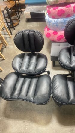 Black Faux Leather Kneeling Chair