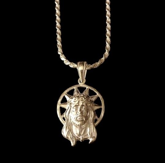 925 Jesus Pendant On Chain