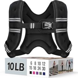 Weighted Vest for Training Exercise, Black Color 10 LB