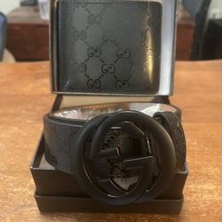 Designer Wallet And Matching Belt Size “36”-“40” Waist 