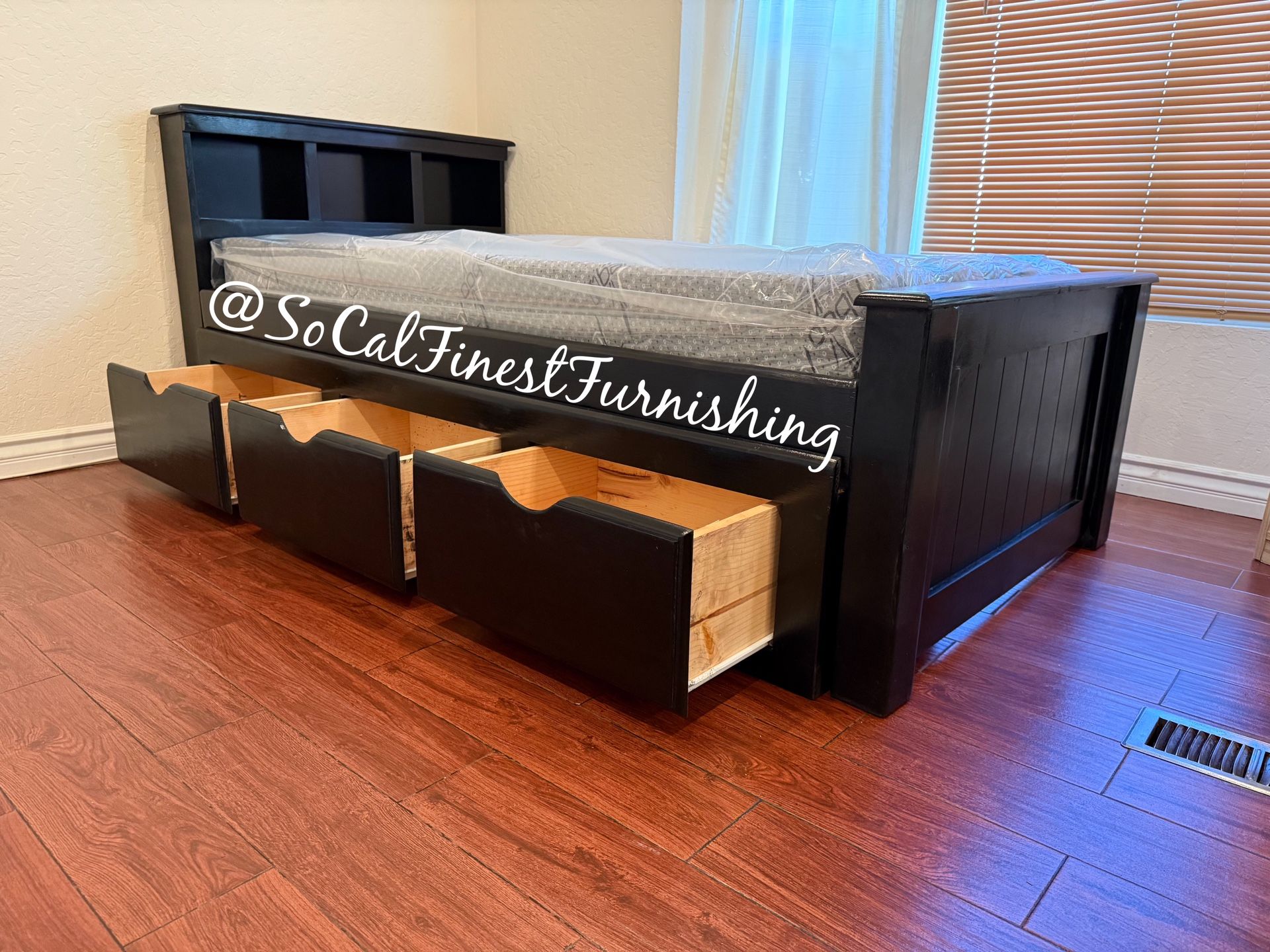 Twin Bed With Drawers And Memory Foam Mattress