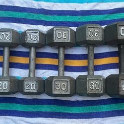 SET OF DUMBBELLS  (PAIRS OF) :  10s  20s  30s  40s 