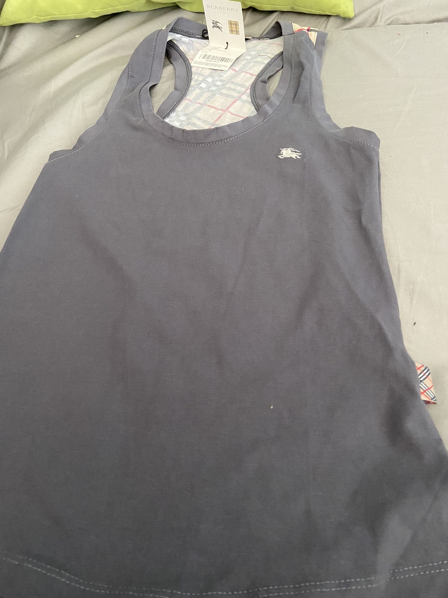 Burberry tank top size small gray color