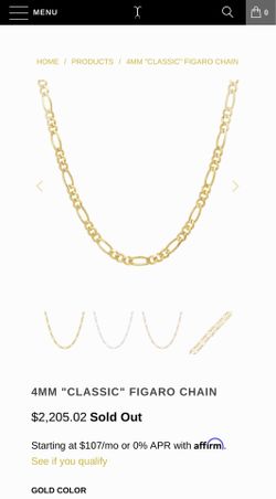 4MM "CLASSIC" FIGARO CHAIN “JACOJE”