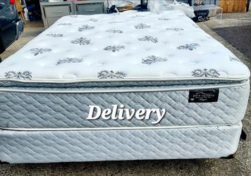 Queen Pillow Top Mattress And Box Springs Excellent Condition