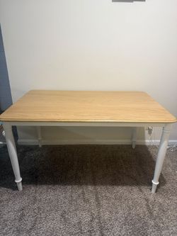 Wood Top Dining Table with chairs