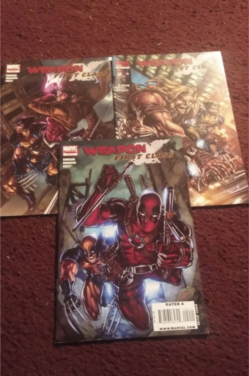 Lot of 3 Weapon X First Class Comic Books