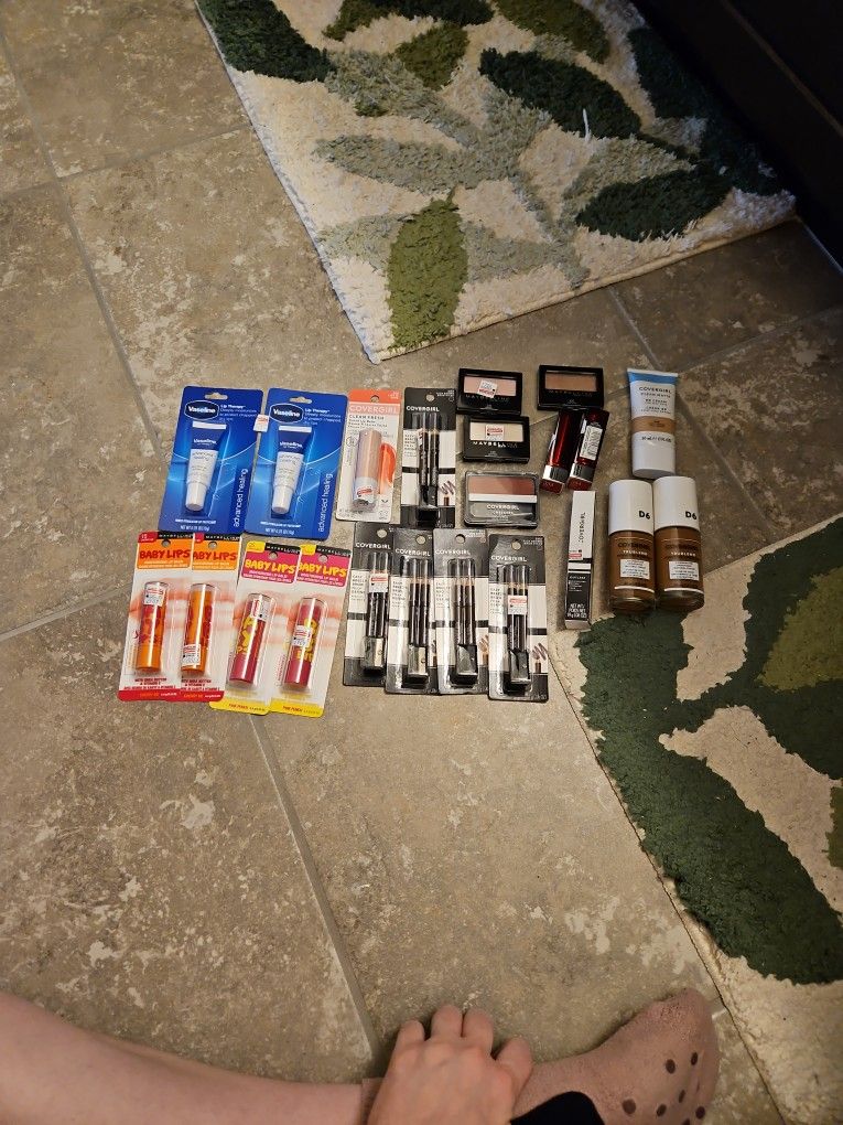 Maybelline And Covergirl Make Up Lip Stick, Eyebrow Pencil, Foundation, BB Cream, Blush