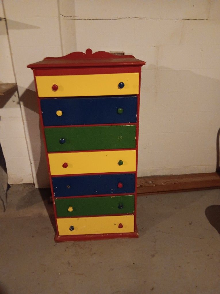 Colorful Solid Wood Handmade Dresser And Drawers