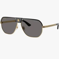 New Open Box Versace VE2294 Blk Dark Gray Polorized Lenses