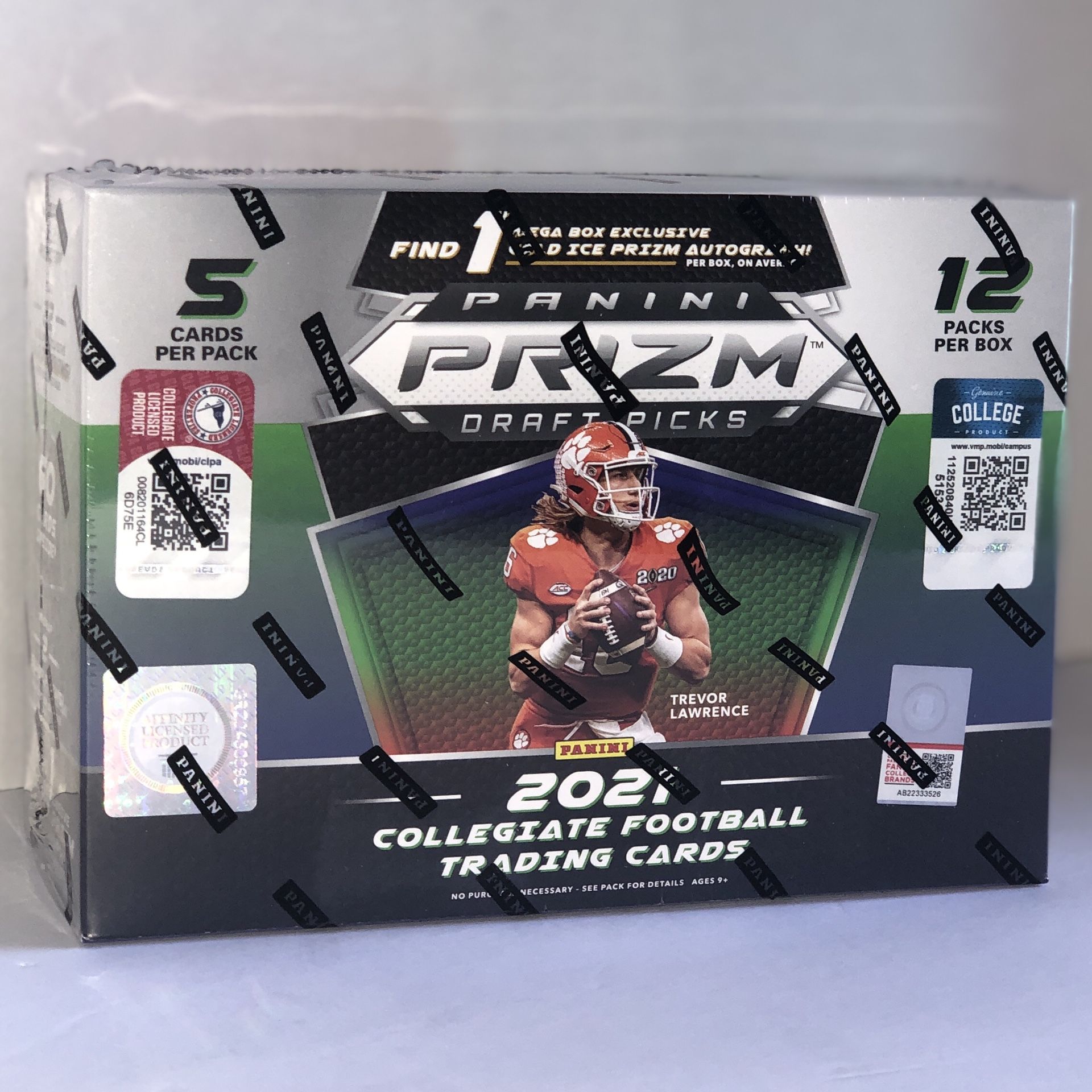 2021 Panini Prizm Draft Picks Football Mega Box with (12) Packs