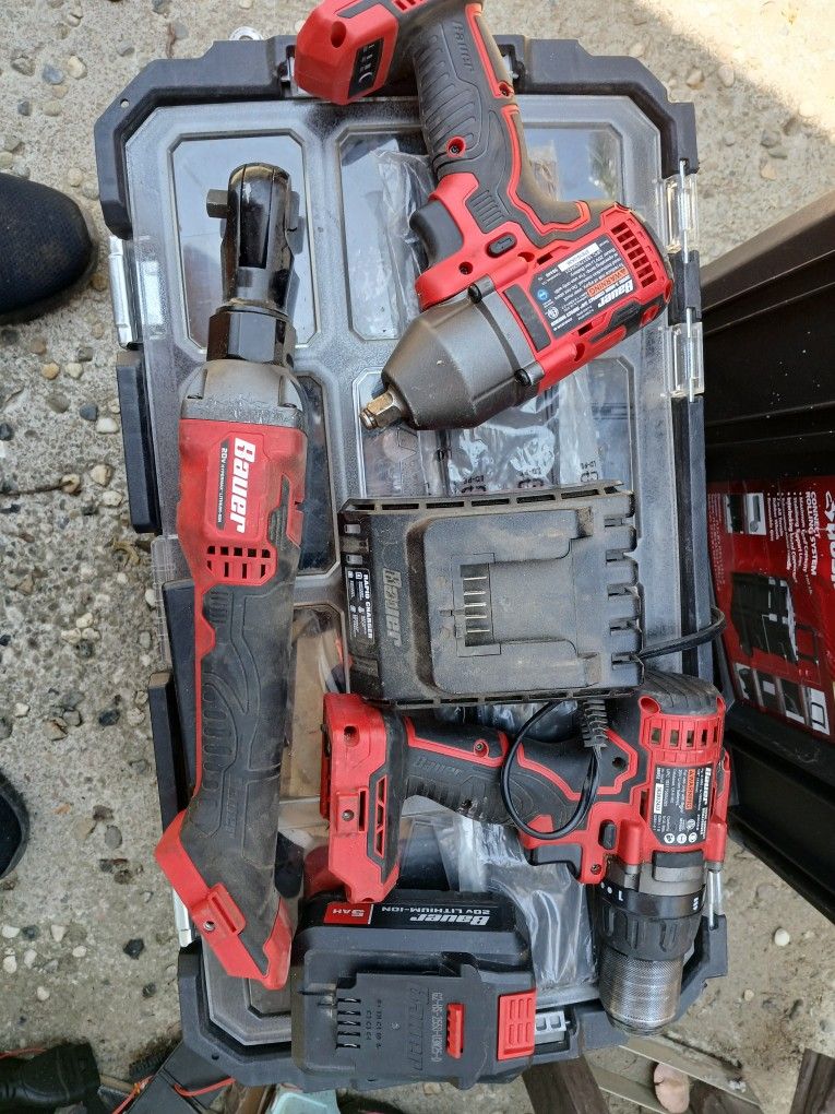 Bauer Drill, Impact, Cordless Ratchet Charger Battery