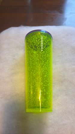 Starbucks Neon Green Bubbles Tumbler 24oz