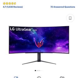 LG - UltraGear 45” OLED Curved WQHD 240Hz 0.03ms FreeSync and NVIDIA G-Sync