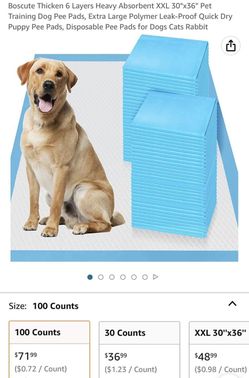 Puppy Pads 100 Pads 