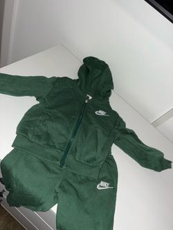 Nike Kids Green Zip-Up Tracksuit Set
