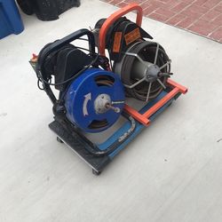 Drain Snakes Cable 1/2”x50’foots Foot Pedal Forward Reverse Good Conditions $275 Each