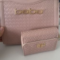 Bebe Pink Bag With Wallet 