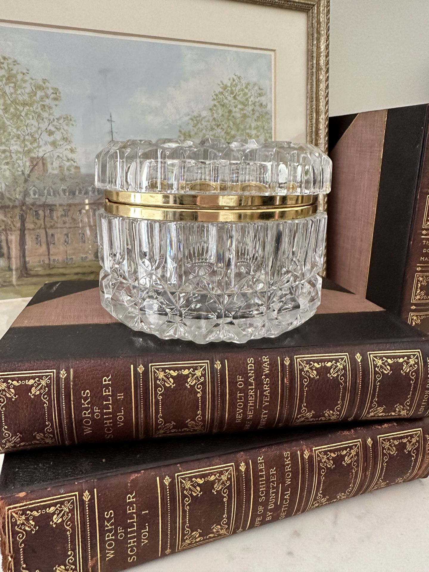 Vintage French Cut Crystal casket