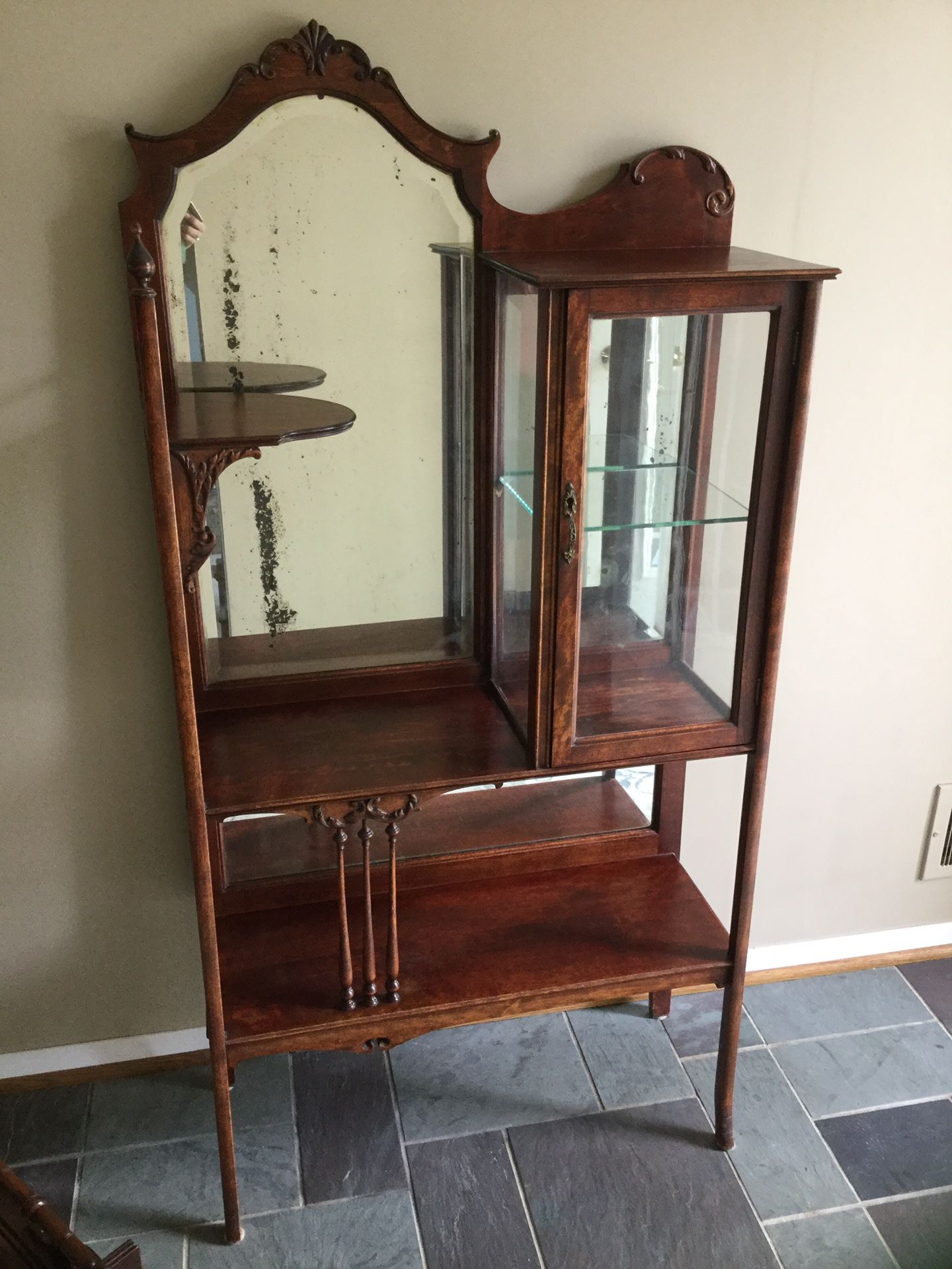 Antique curio cabinet