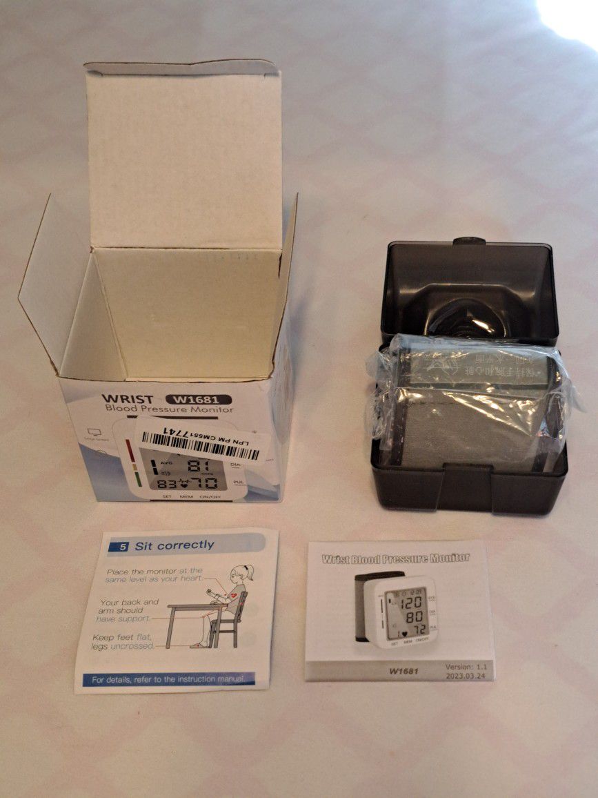 Blood Pressure Monitor For Wrist NEW! 