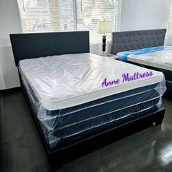 NEW QUEEN PILLOW TOP MATTRESS AND BOX SPRING