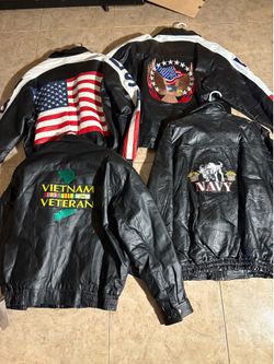 Men’s USA military leather jacket