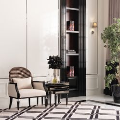 La Francaise Black Ice/Café Accent Chair