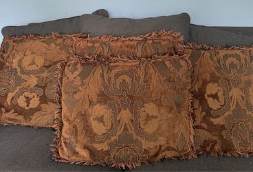 4 Brown Throw Pillows