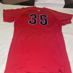 Williamsport CrossCutters Game Used Bp 2007 Jersey Wilson Red Baseball #35 Sz Xl