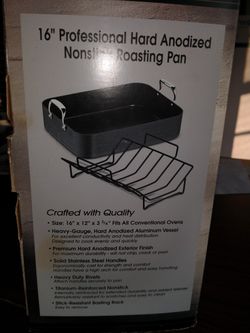 Professional Hard Anodized Non Stick Roaster W Rack