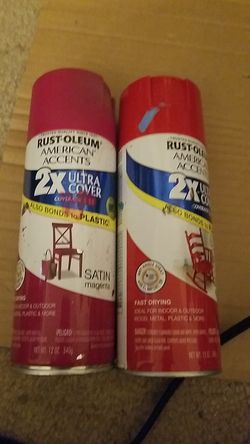 Red and pink spray paint