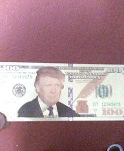 24kt Gold Plated 100 Dollar Bill TRUMP !! collectors Edition 