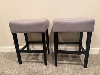 Set of 2 Backless Bar Stools